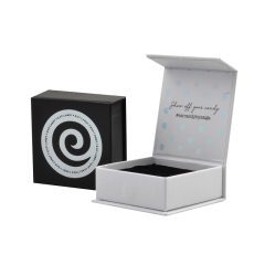 Custom eco-friendly white paper cardboard necklace jewelry packaging earing box