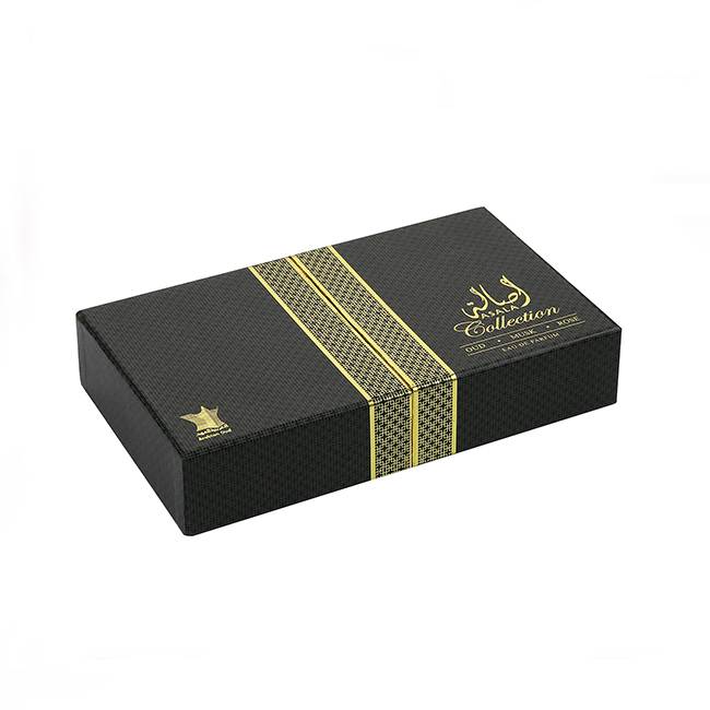 Custom logo full color printing special paper bottle hot stamping gift box perfume box packaging