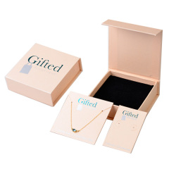 Luxury pink custom packaging paper gift magnetic set jewelry boxes with logo