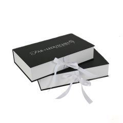 Customized hair extension packaging boxes luxury simple design packaging box with ribbon