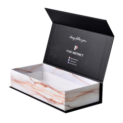 Luxury wig and cosmetic packaging boxes rose gold foil stamping high end quality hair extension packaging box
