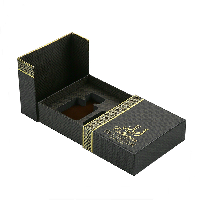 Custom logo full color printing special paper bottle hot stamping gift box perfume box packaging