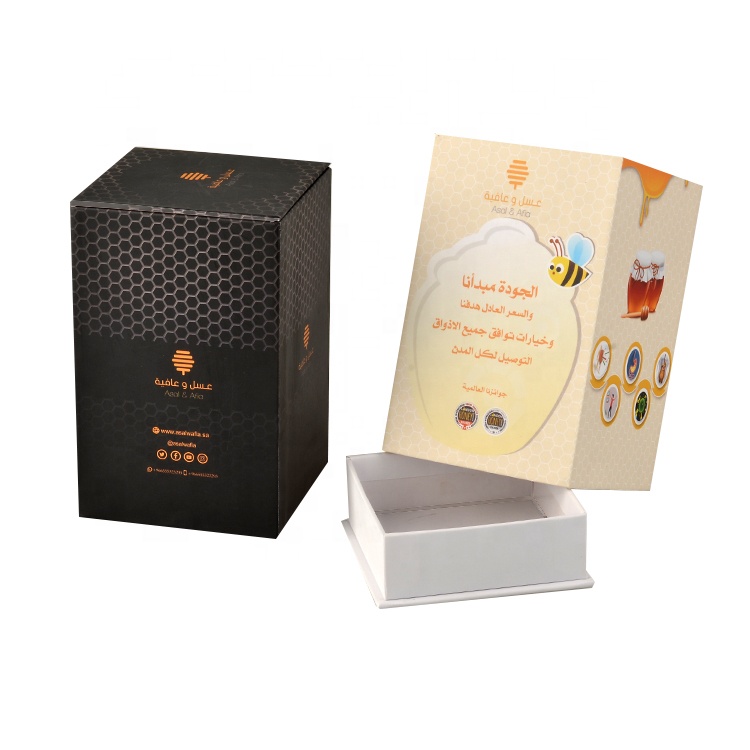 Customized Design Luxury Honey packaging box for glass bottle Cardboard