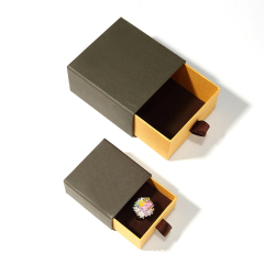 Custom cheap wedding jewellery paper drawer packaging ring box