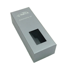 Luxury customized cardboard hot stamping oil perfume packing gift box with PVC window