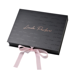 Wholesale Custom Logo Printing Gift Packaging Boxes Satin Insert Luxury Cardboard Packaging Box With Ribbon