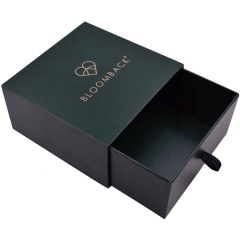 Wholesale Custom Logo Rigid Sliding Out Drawer Box Fancy Marble Gift Box for Jewelry /Accessory Jewelry Storage Box with Ribbon