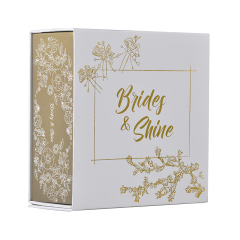 Custom luxury packaging cardboard paper candy favors folding wedding gift box with magnetic closure lid