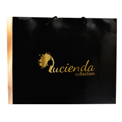 luxury embossing hot stamping gift clothing packing paper bag with handle customized bag paper with custom printed