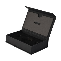 Wholesale black custom logo paper cardboard packaging box luxury magnetic paper gift box with magnet