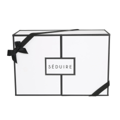 Luxury double-deck christmas gift packaging skin care cosmetic gift set box hair extension packaging