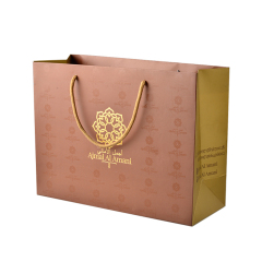 Wholesale manufacturer hot sale recycled custom logo printing paper bag with handle