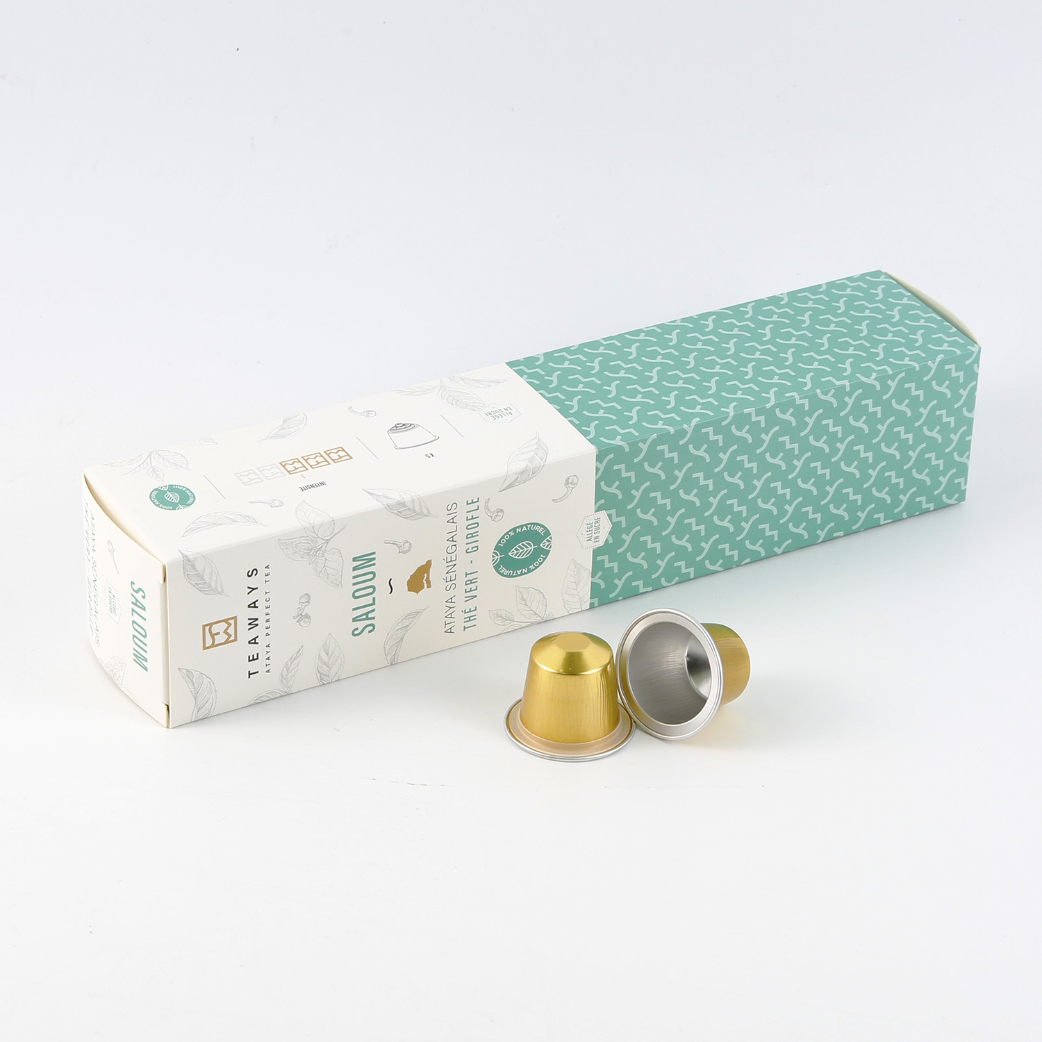 Custom capsule paper coffee box packaging with logo