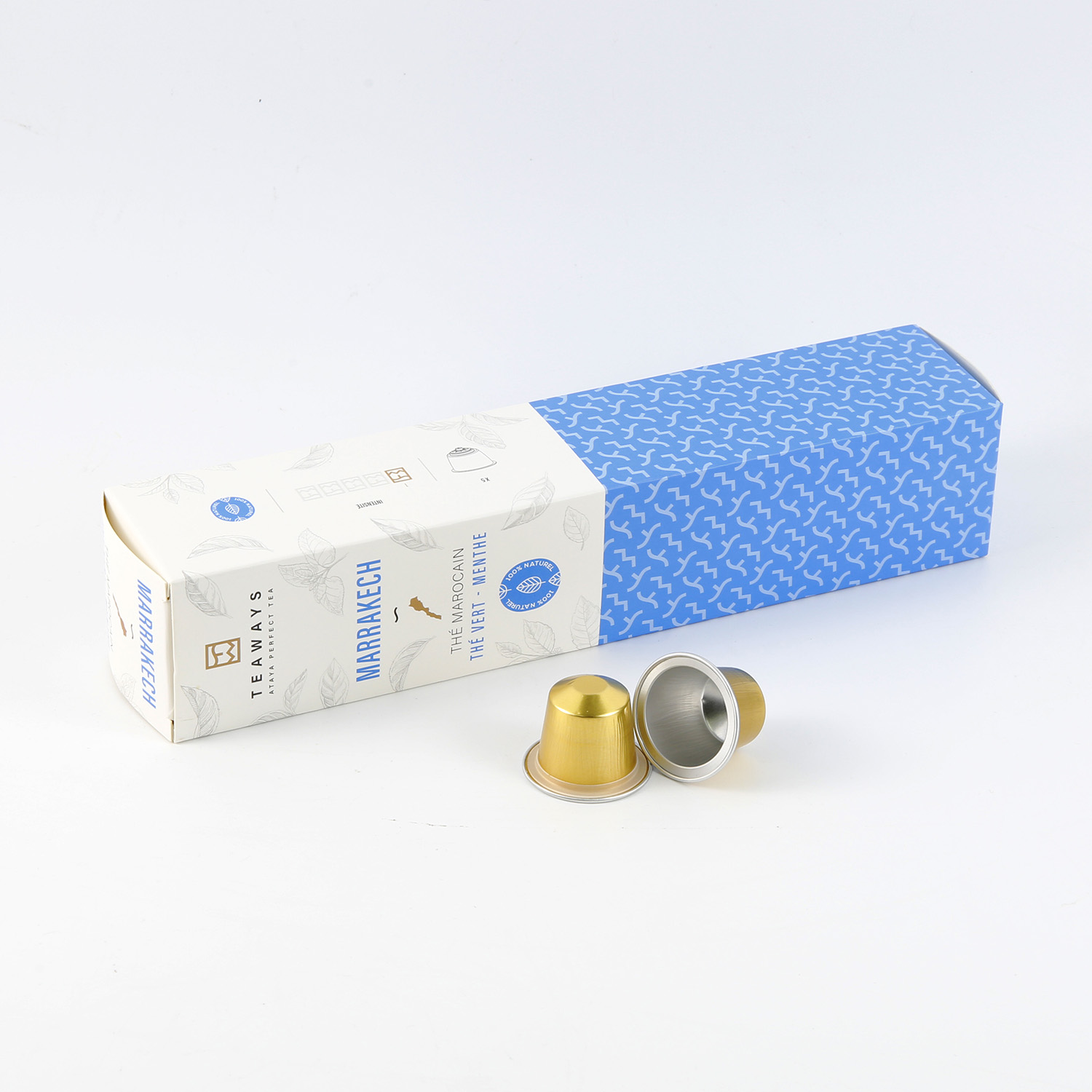 Custom capsule paper coffee box packaging with logo