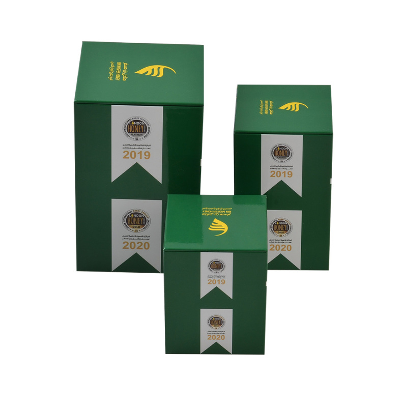 Luxury custom bottle paper packaging gift comb bee honey box