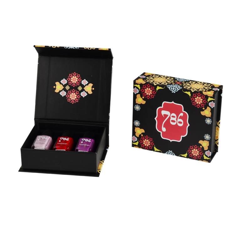 Custom paper gift set packaging set nail polish box with insert