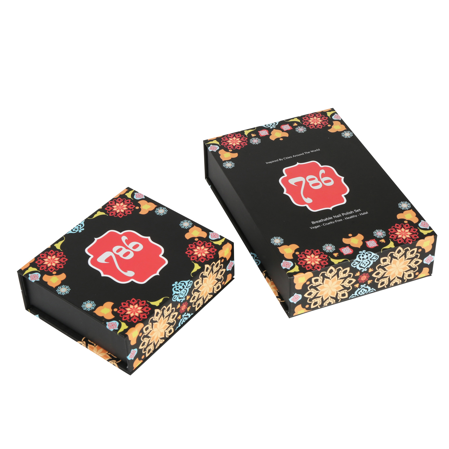 Custom paper gift set packaging set nail polish box with insert