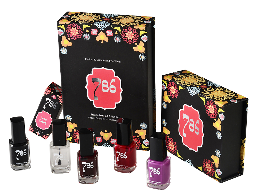 Custom paper gift set packaging set nail polish box with insert