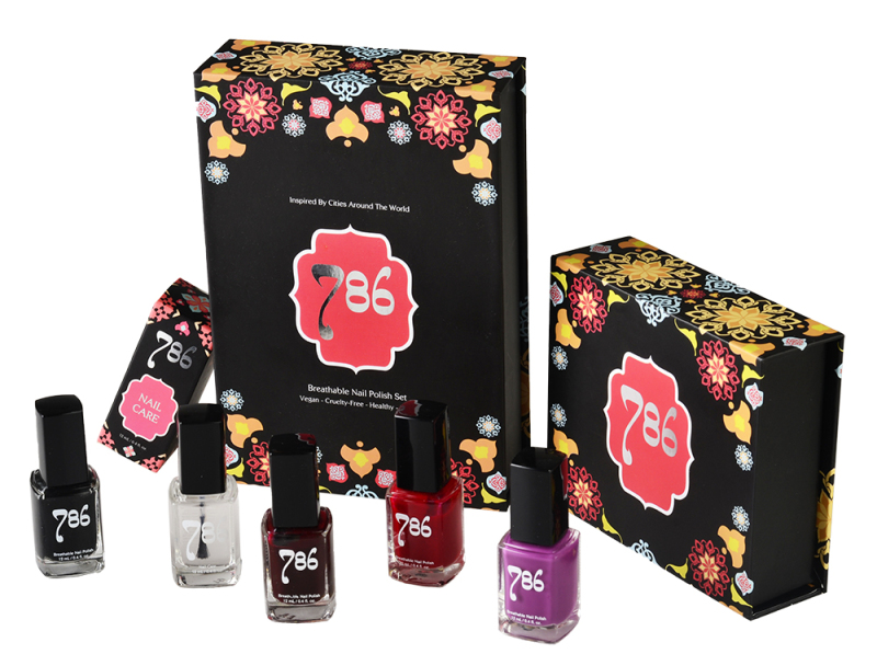 Custom paper gift set packaging set nail polish box with insert