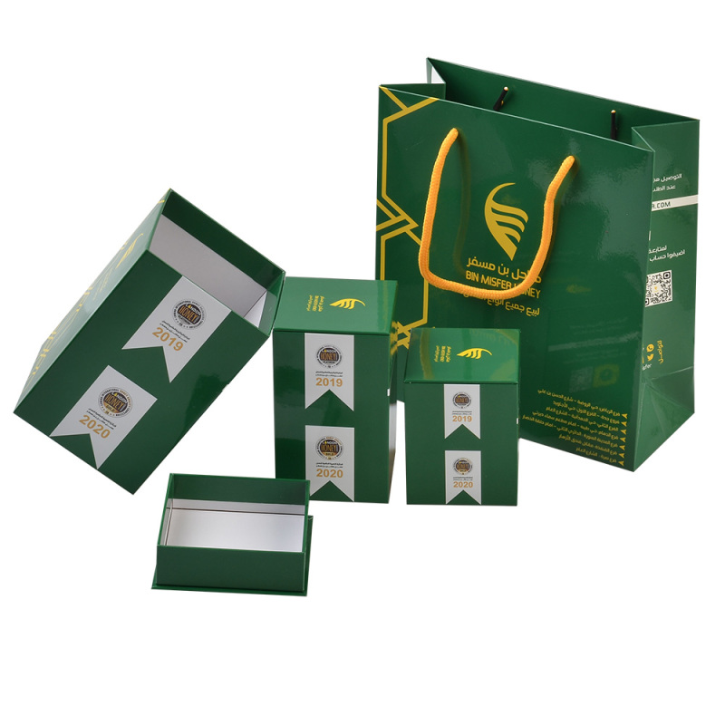 Luxury custom bottle paper packaging gift comb bee honey box