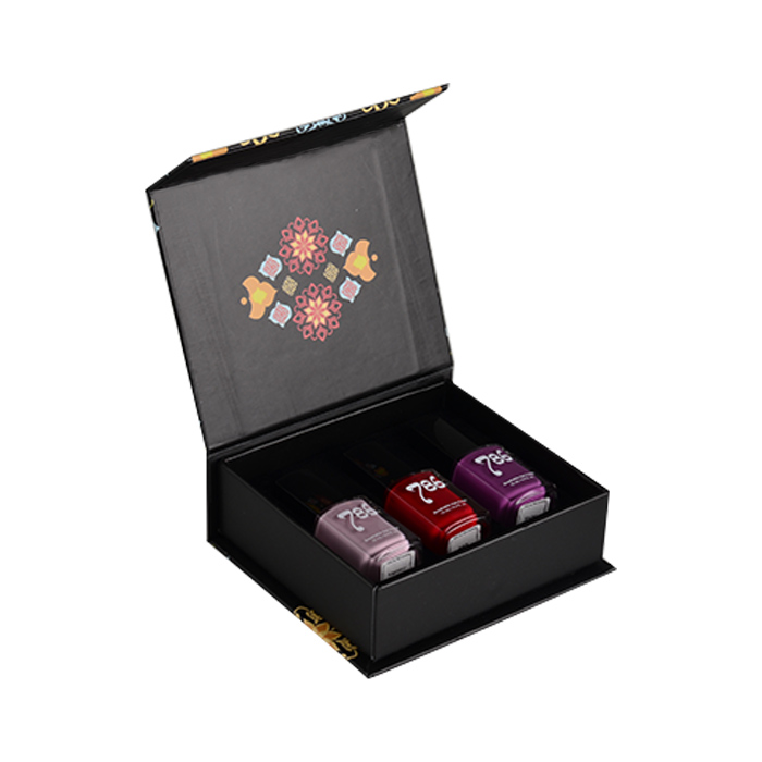 Custom paper gift set packaging set nail polish box with insert