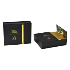 Custom double door paper cardboard set gift coffee box packaging
