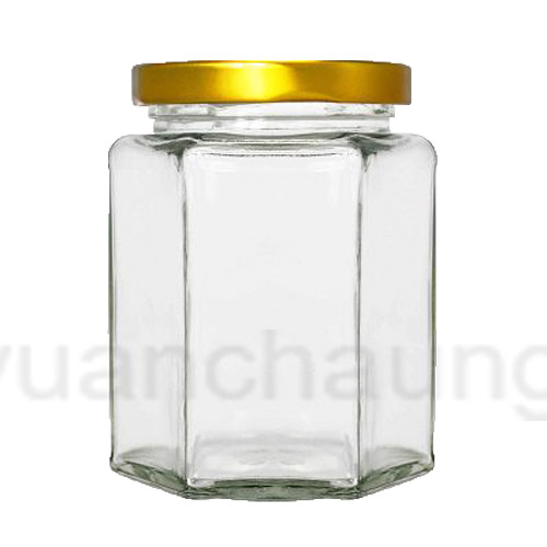 45ml 60ml 85ml 100ml 180ml 280ml 380ml 500ml 730ml Aight Tight Hexagonal Glass Jar for Honey and Pickle