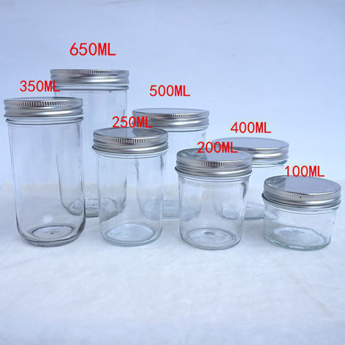 100ml 200ml 250ml 300ml 350ml 400ml 500ml 650ml Mason Jar