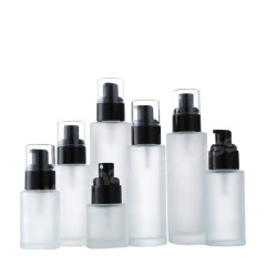 20ml 30ml 40ml 50ml 60ml 100ml 120ml Glass Lotion Serum Bottle With Two Pump Heads for Spraying and Pressing
