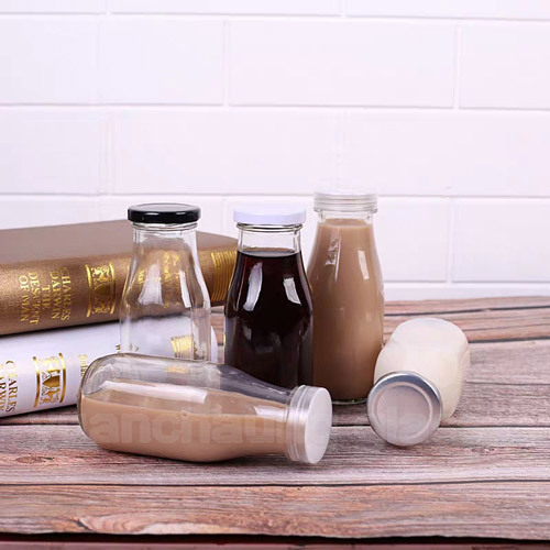 300ml Milk Bottle with Three Different kinds of Lids