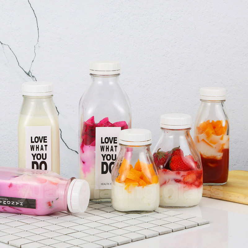 300ml 400ml 500ml 1000ml Glass Milk Bottle