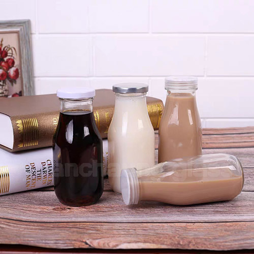 300ml Milk Bottle with Three Different kinds of Lids