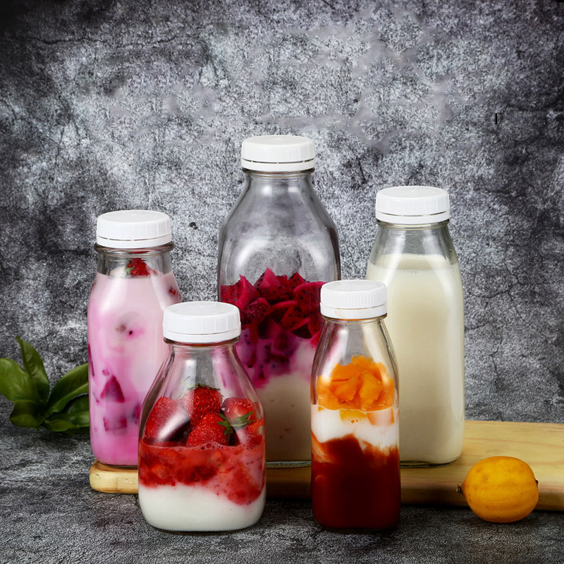 300ml 400ml 500ml 1000ml Glass Milk Bottle