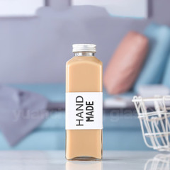 350ml 500ml Square Milk Tea Glass Bottle