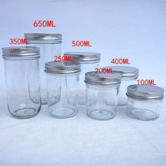 100ml 200ml 250ml 300ml 350ml 400ml 500ml 650ml Glass Mason Jar for Honey Jam Food