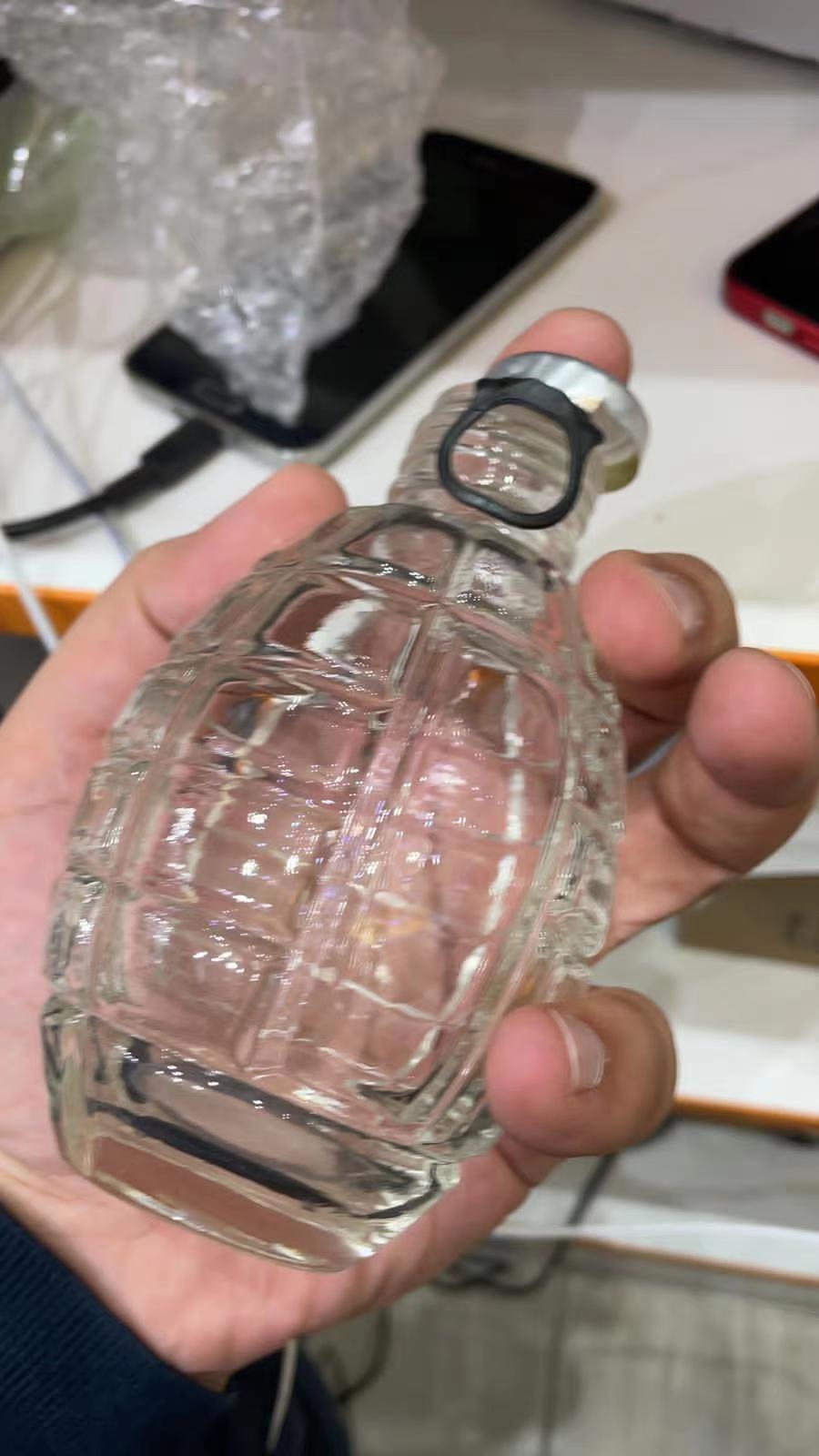 Grenade-shaped Beverage Bottle