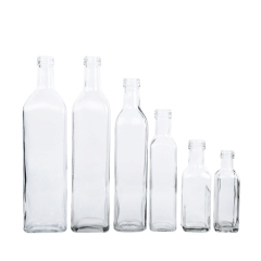 50ml 100ml 250ml 500ml 750ml 1000ml Square Olive Oil Glass Bottle with Different kinds of Lids