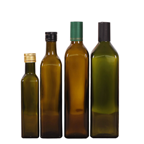 50ml 100ml 250ml 500ml 750ml 1000ml Square Olive Oil Glass Bottle with Different kinds of Lids