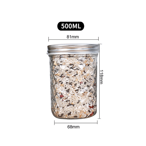 100ml 200ml 250ml 300ml 350ml 500ml 650ml Mason Jar