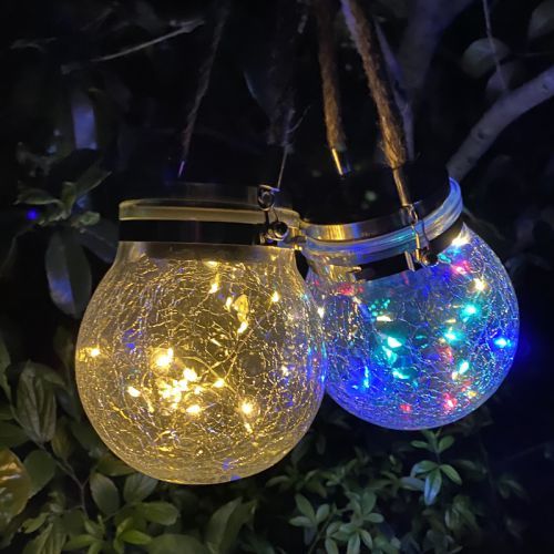 Christmas Ball Glass Gift Solar Lights Decorations Outdoor