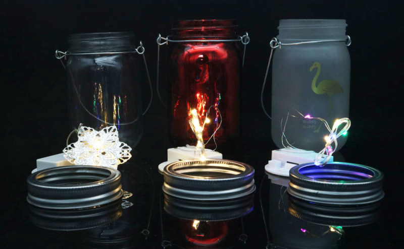 Mason Jar Glass Bottle Light for Christmas, Halloween or Other Festival