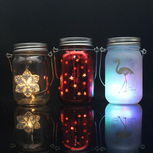 Mason Jar Glass Bottle Light for Christmas, Halloween or Other Festival