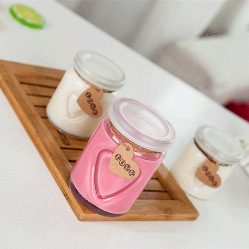 100ml 150ml 250ml Pudding Jelly Yoga Glass Jar with Lid