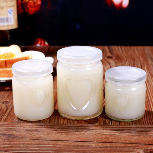 100ml 150ml 250ml Pudding Jelly Yoga Glass Jar with Lid