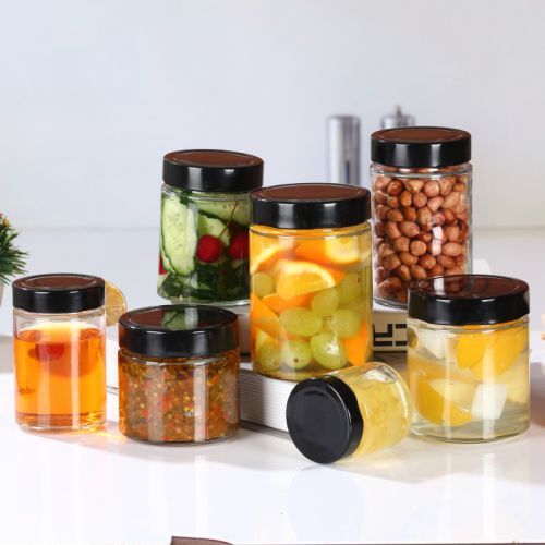100ML 150ML 180ML200ML 220ML 280ML 350ML 380ML 500ML 750ML 1000ML Food Glass Jar for Honey Jam Pickle Nuts