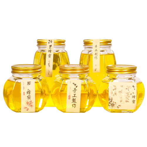375ml 380ml 730ml Hexagon Honey Jam Jar