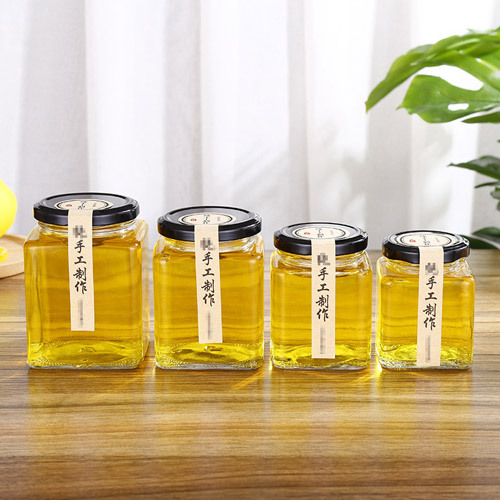 50ml 80ml 100ml 200ml 280ml 380ml 500ml 750ml Square Honey Glass Jar