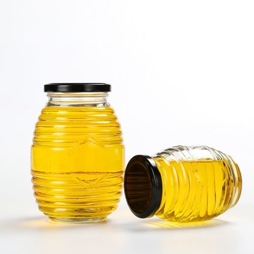 100ml 250ml 500ml 750ml Bee Shape Round Honey Glass Jar