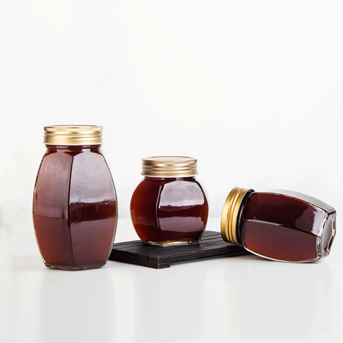 375ml 380ml 730ml Hexagon Honey Jam Jar