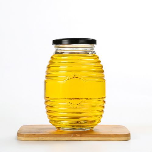 100ml 250ml 500ml 750ml Bee Shape Round Honey Glass Jar